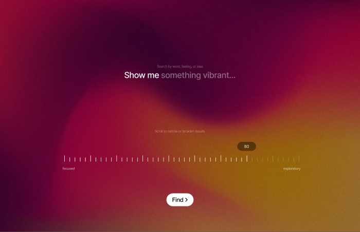 Natural language art discovery entry interface